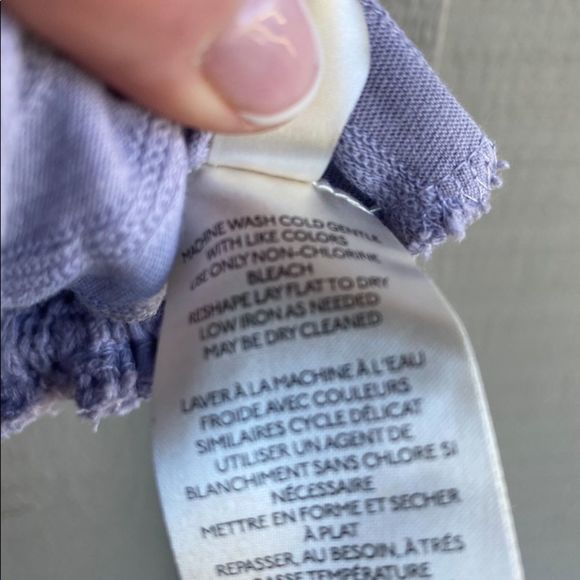 NWOT - Free People Lilac Crochet Drawstring Crop Top Size: L - Picture 10 of 10